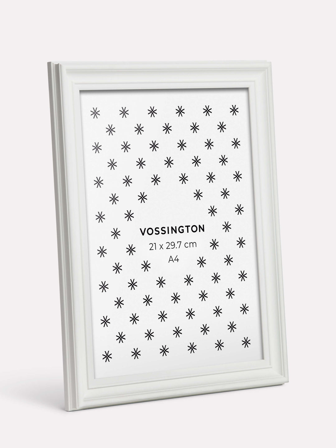Decorative Frame, White, A4 - Side view